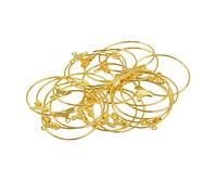 Sclmgo Lot de 20 Grandes Créoles Fines de 25 Mm, Rondes et Pendantes, à Faire Soi-même, Or