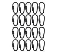 Sclmgo Lot de 20 Petits Mousquetons à Verrouillage, 2,5 Cm, Légers, à Vis