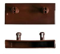 SCM Créations Embout de Latte 60mm Marron tête décalé| Attaches Plastique Renforcé Sommier lit canapé clic clac bz | Fixation Accroche Support Capuchon