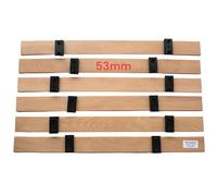 SCM Créations Lot 6 Lattes de 70cm 700 x 53 x 8mm 7 Plis avec 12 Embouts, Latte lit sommier bz clic clac Cadre Siege