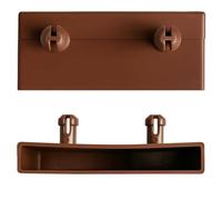 SCM Créations Lot de 20 Embouts de Latte 60mm Marron | Attaches Plastique Renforcé Sommier lit canapé clic clac bz | Fixation Accroche Support Capuchon