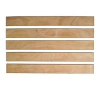 SCM Créations Lot de 5 Lattes 66 cm 660mm Largeur 53mm épaisseur 8mm Bois hêtre Durable | Sommier lit canapé clic clac bz | 7 Plis Rechange Renfort résistant Soutien Matelas