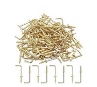 SCMYZLYD Crochets à Angle droit, L Shape Right Angle Self Tapping Screw Hooks Pack Of 50 Gold 20-32mm(20mm Hook)