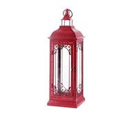 SCMYZLYD Lanternes de Jardin, Lanterne Suspendue en métal et Verre for Bougies, intérieur/extérieur, Couleur Or Gris, Plusieurs Tailles(Gold)