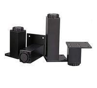 SCMYZLYD Pieds de Meubles, Pieds de Meubles carrés en Aluminium Noir réglable, lot 4, 5 à 40 cm (2 16 Pouces)(20cm(8inch))