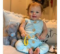 Scnbom 24pouces 60CM bébé Reborn Fille Silicone poupée realiste Baby Vrai Poupon Dolls Toddlers Pas Cher Enfant Yeux fermés