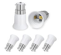 SCNNC Adaptateur de Douille B22 vers E27, Convertisseur de Douille à Baïonnette B22 à E27 pour Ampoule LED Incandescente Halogene Adaptateur Culot Douille, 6 Pièces