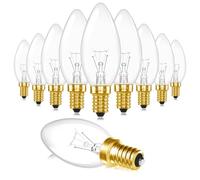 SCNNC Ampoule C35 E14 Flamme Bougie Dimmable 230V, 400LM Blanc Chaud 2700K Ampoule Bougie Petit Culot à Vis E14 C35 Transparent pour Lustres, Appliques, Plafonniers, 10 pièces