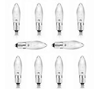 SCNNC Ampoule E10 24V 3W Bougie avec 10 Points de Combustion Lot de 10 | Ampoules de rechange, 30LM Blanc Chaud 2700K, Ampoule Bougie E10 pour Arche Lumineuse, Arbre de Noël, Guirlande