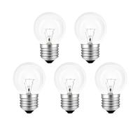 SCNNC Ampoule Four E27 300 Degré Résistante à Chaleur, 230V Dimmable E27 G45, 400LM Blanc Chaud 2700K, 45MM Ampoule de Four G45 E27 pour Four, Micro-ondes, Lustre, Lot de 5
