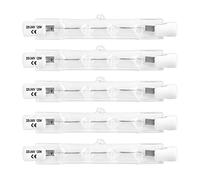 SCNNC Ampoule Halogène R7s 78mm 120W Dimmable, 1800LM Blanc Chaud 2700K, AC220-240V, Projecteur à Double Extrémité R7s pour Plafonniers, Lumière de travail de sécurité, Éclairage paysager, 5 pièces