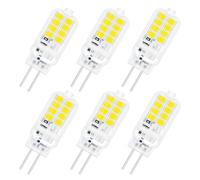 SCNNC Ampoule LED G4 12V 3W, Non Dimmable, 16*SMD 300LM Blanc Froid 6000K, Équivalent 25W Ampoule Halogène pour Lustre, Éclairage Paysager, Lumière d'armoire, Chambre, Lot de 6