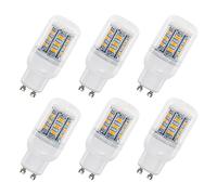 SCNNC Ampoule Mais GU10 LED 4W Tube AC230V, 400LM Blanc Chaud 3000K, Non Dimmable, Équivalent Halogène 40W, 24 SMD 5730 LED Maïs GU10 pour Plafonnier, Applique Murale, 6 Pièces