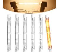 SCNNC Lot de 5 ampoules halogènes R7s - 118 mm - 120 W - 230 V - 2250 lm - Intensité variable - Blanc chaud - 2700 K - Ampoule halogène J118 R7s - Lampes de travail, lampes de paysage, lampes de
