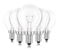 SCNNC Lot de 5 ampoules pour four 300 degrés E14 G45 Intensité variable 220 V 400 lm Blanc chaud 2 700 K E14 45 mm P45