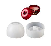 Scnvsi Boîte de rangement de fruits de Noël - Moule à bougie avec couvercle en silicone - Moule en silicone pour pot de fleurs - Moule en résine, plâtre, ciment