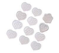 Scnvsi Lot de 12 moules en silicone 3D en forme de fleur pour nail art, résine époxy UV, ours de dessin animé, boucles d'oreilles, bijoux, outil de gaufrage