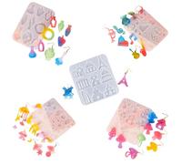 Scnvsi Lot de 5 moules en silicone en forme de nuage pour boucles d'oreilles, pendentifs, bijoux