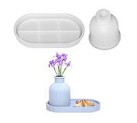 Scnvsi Lot de moules en silicone pour pot de fleurs, bougies, plâtre, béton, ciment et résine