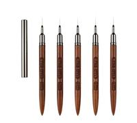 Scnvsi Lot de pinceaux pour nail art - 6/9/12/15/18 mm - Pour salons de beauté