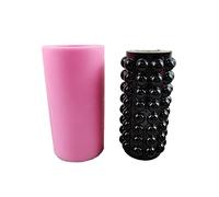 Scnvsi Moule cylindrique à bulles en silicone pour pot à fleurs, moule en résine époxy, outil de fabrication de décoration de bureau