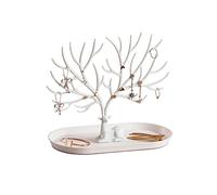 Scnvsi présentoir à bijoux support boucles d'oreilles pendentifs collier bijoux support de rangement bois arbre bijoux support de la boîte