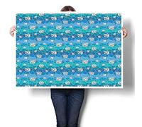 SCOCICI1588 Peinture Murale colorée, Bateau et Vagues - Bou Décoration Murale Moderne - sans Cadre 28 x 16inch(70x40cm)/1pc Pattern-01(Horizontal Painting)