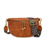 SCOFY FASHION Sac banane rétro de grande capacité pour femme, marron