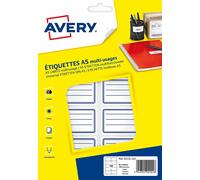 [SCOL120-5] AVERY Lot de 5 Pochettes de 120 étiquettes Scolaire Cadre bleu à ...