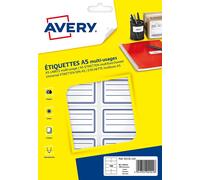 [SCOL120-5] Avery Lot de 5 Pochettes de 120 étiquettes Scolaire Cadre bleu à ...