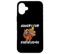 Scolaire Éducation Drôle De Dino T-Rex Hungry For Knowledge Coque pour iPhone 16 Plus