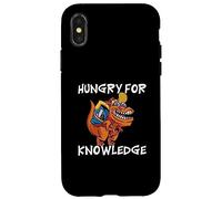 Scolaire Éducation Drôle De Dino T-Rex Hungry For Knowledge Coque pour iPhone X/XS