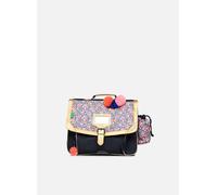 Tann's Cartable Antonia 38 cm – 2 compartiments – Poche gourde – Motif fleuri avec pompons