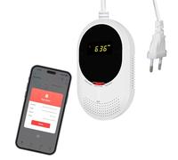 Scondaor Wi-FI Détecteurs de gaz et de monoxyde de Carbone avec écran LCD, Compatible Alexa/Google Home/Smart Life App, certifié en 50291 et en 50194, Détecteurs de gaz et de CO, Lot de 1