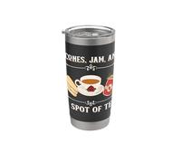 Scones Jam English Tea Ritual Lover Afternoon British Tea Gobelet isotherme en acier inoxydable double paroi