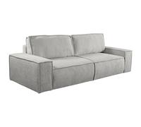 Sconosciuto Vente-Unique - Canapé lit 3 Places en Tissu à Bouclette Gris - Amelia de Pascal MORABITO