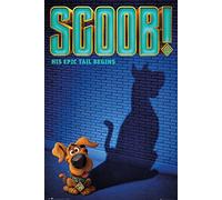 SCOOB! - One Sheet - Poster de film - Dimensions : 61 x 91,5 cm + 2 barres d'affiche en plastique de 62 cm - Noir