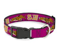 Scooby Doo Collier pour chien avec boucle en plastique Rose 24,1 à 33 cm Largeur 2,5 cm