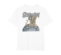 Scooby Doo DJ T-Shirt, Homme Grandes Tailles, Blanc, 2X Tall