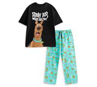Scooby-Doo! Ensemble Pyjama pour Homme, Noir, Manches Courtes et Jambes Longues | Vêtements de Nuit inspirés du Dessin animé, où ES-tu ? » | Pyjama Confortable pour la Nuit