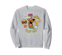 Scooby Doo Feed Me Sweatshirt, Unisexe pour Adultes, Gris Chiné, XXL
