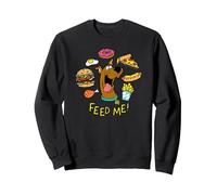 Scooby Doo Feed Me Sweatshirt, Unisexe pour Adultes, Noir, S