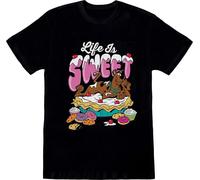 Scooby Doo - "Life Is Sweet" T-shirt pour filles BI653 (140-146) (Noir)