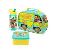 Scooby-Doo! Lunch Box Mystery Machine Lunch Bag Bouteille et casse-croûte Set pour enfants | Tupperware de caractère bleu-vert | Produits dérivés de films d’émissions de télévision
