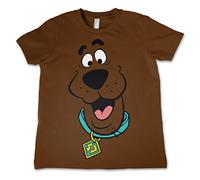 Scooby-Doo! Officiellement sous Licence Face Unisexe Enfant T-Shirt - Marron 9/10 Ans