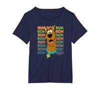 Scooby-Doo Ruh Roh Repeat T-Shirt, Femme Grandes Tailles, Bleu Marine, 2X