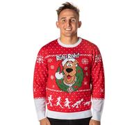 Scooby Doo Ruh-Roh! Santa Scooby Pull en tricot pour homme, Rouge, Taille M
