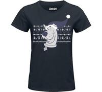Scooby Doo « Scooby Jacquard Winter » WOSCOOBTS026 T-Shirt Femme, Navy, Taille M