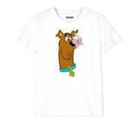 Scooby Doo « Scooby with Butterfly Spring » BOSCOOBTS033 T-Shirt Garçon, Blanc, Taille 08 Ans