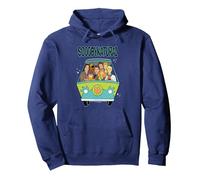 Scooby-Doo Scoobynatural Supernatural Mystery Ride Sweat à Capuche, Unisexe pour Adultes, Bleu Marine, L